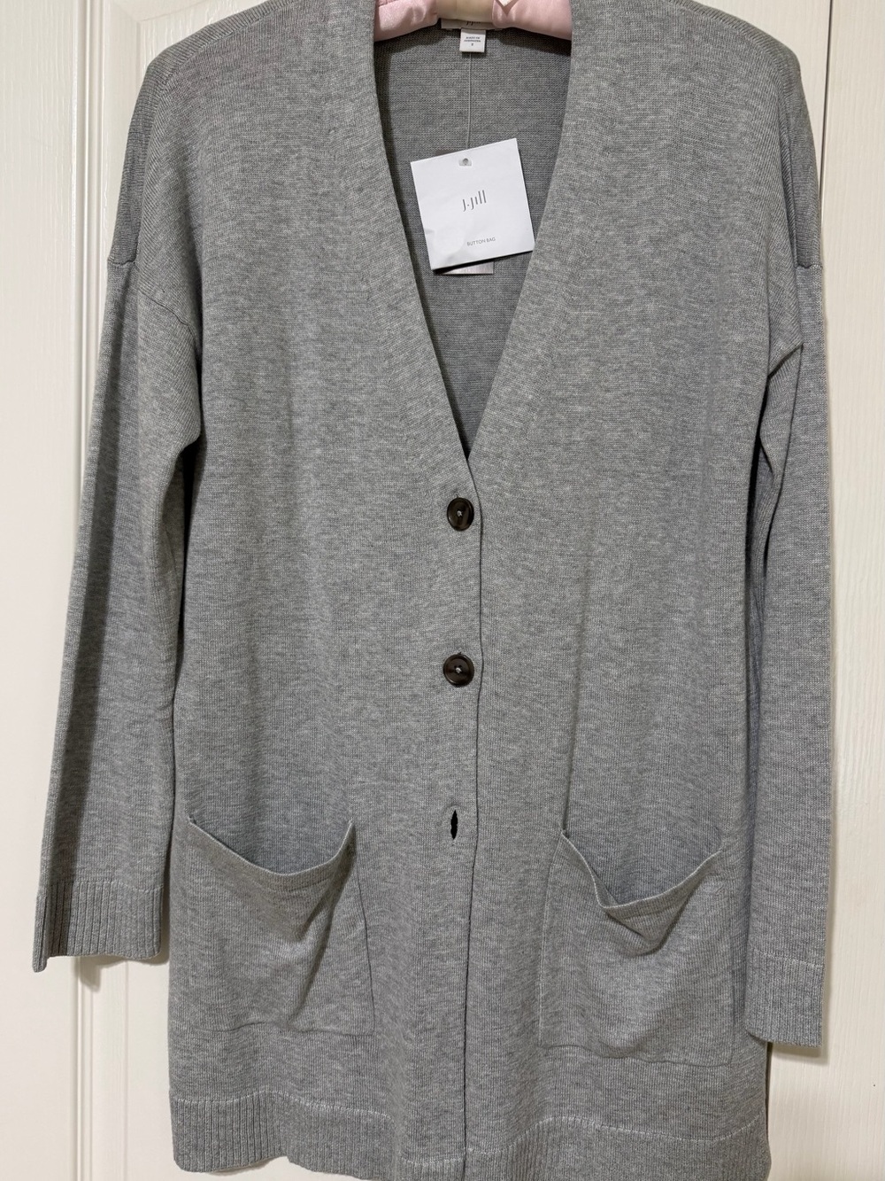 NWT Long Gray cardigan J Jill size Small